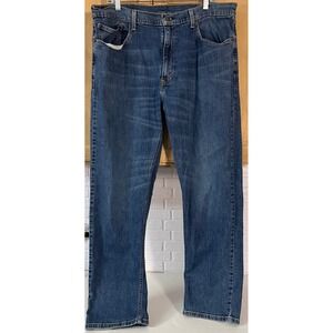 Levis 505 Regular Fit Jeans Mens 38x32 Blue Straight Leg Denim